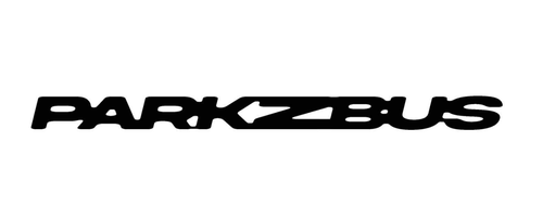 Parkzbus brand logo in black text with modern landscape orientation.